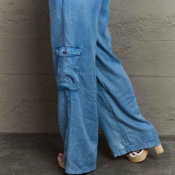 Denim Cargo Pants - Picture 9 of 14